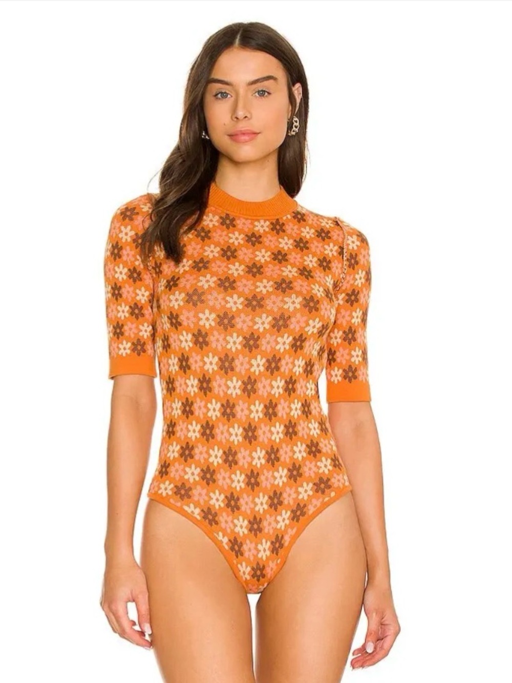 Free People Winter Warmer Bodysuit in Orange